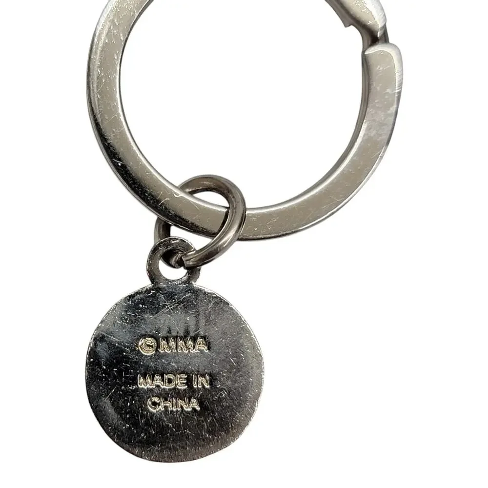 The Met Metropolitan Museum Art New York Red Enamel Logo Keychain Key Ring